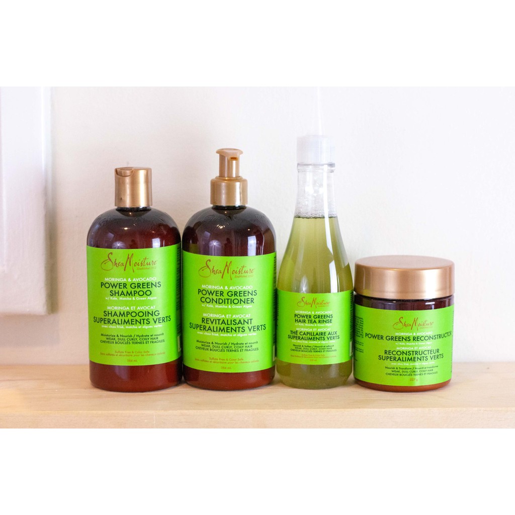 Bill US - Dầu gội xả SheaMoisture Moringa &amp; Avocado Power Greens Shampoo / Conditioner Shea Moisture