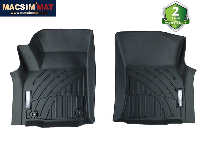 Thảm lót sàn ô tô Toyota Hilux 2015-đến nay Nhãn hiệu Macsim chất liệu nhựa TPV cao cấp màu đen