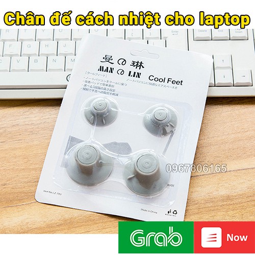 Set 4 chân nút cách nhiệt chống nóng máy cho laptop bằng silicone