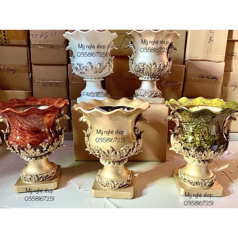 Bình hoa composite,Mỹ nghệ shop, decor, trang trí, quà tặng sinh nhật, tân gia, bình hoa giả, cao cấp, lọ hoa mã cúp 25