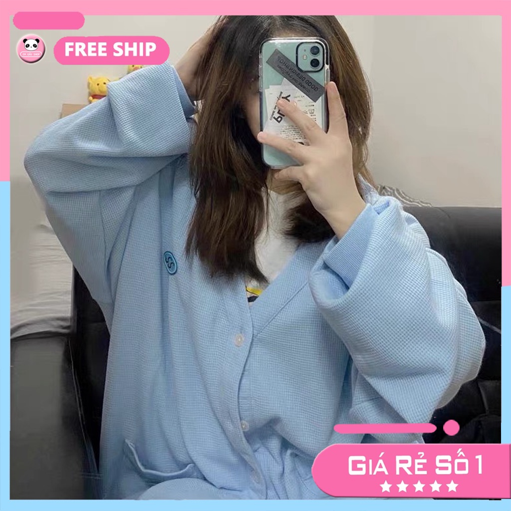 Áo khoác nữ cardigan xanh sữa siêu xinh, Áo khoác nữ form rộng Hàn Quốc