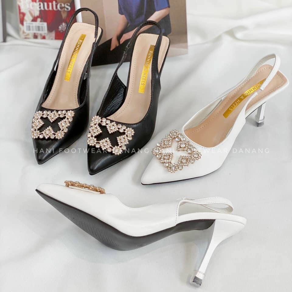 GIÀY CAO GÓT NỮ BÍT MŨI KHÓA VUÔNG SANG CHẢNH GÓT NHỌN 7P ÊM CHÂN SIÊU XINH
