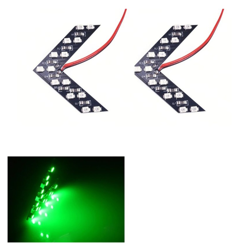 Đèn LED 14SMD Gắn Kính Chiếu Hậu Xe Hơi Hình Mũi Tên