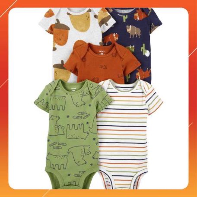 (Chọn mẫu size 6M) Bodysuit Carter, Bodychip cộc tay cho bé trai, bé sơ sinh