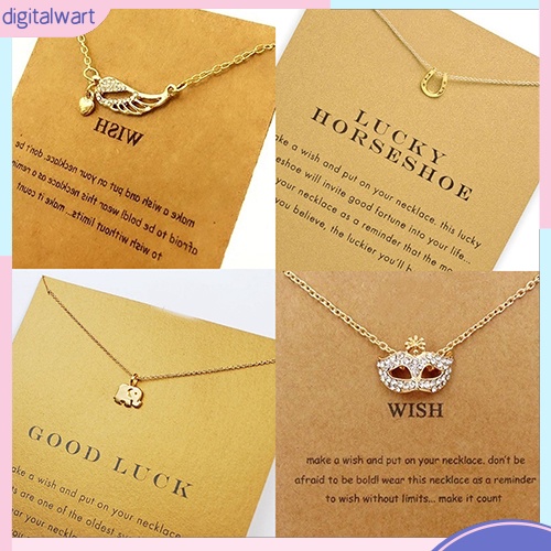Dây chuyền hợp kim kèm thẻ trang trí thời trang nữ dễ thương xinh xắn