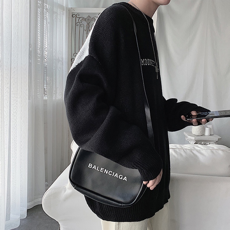 Áo sweater Dệt Kim Cổ Tròn Họa Tiết Hoạt Hình Phong Cách Hàn Quốc Cho Nam