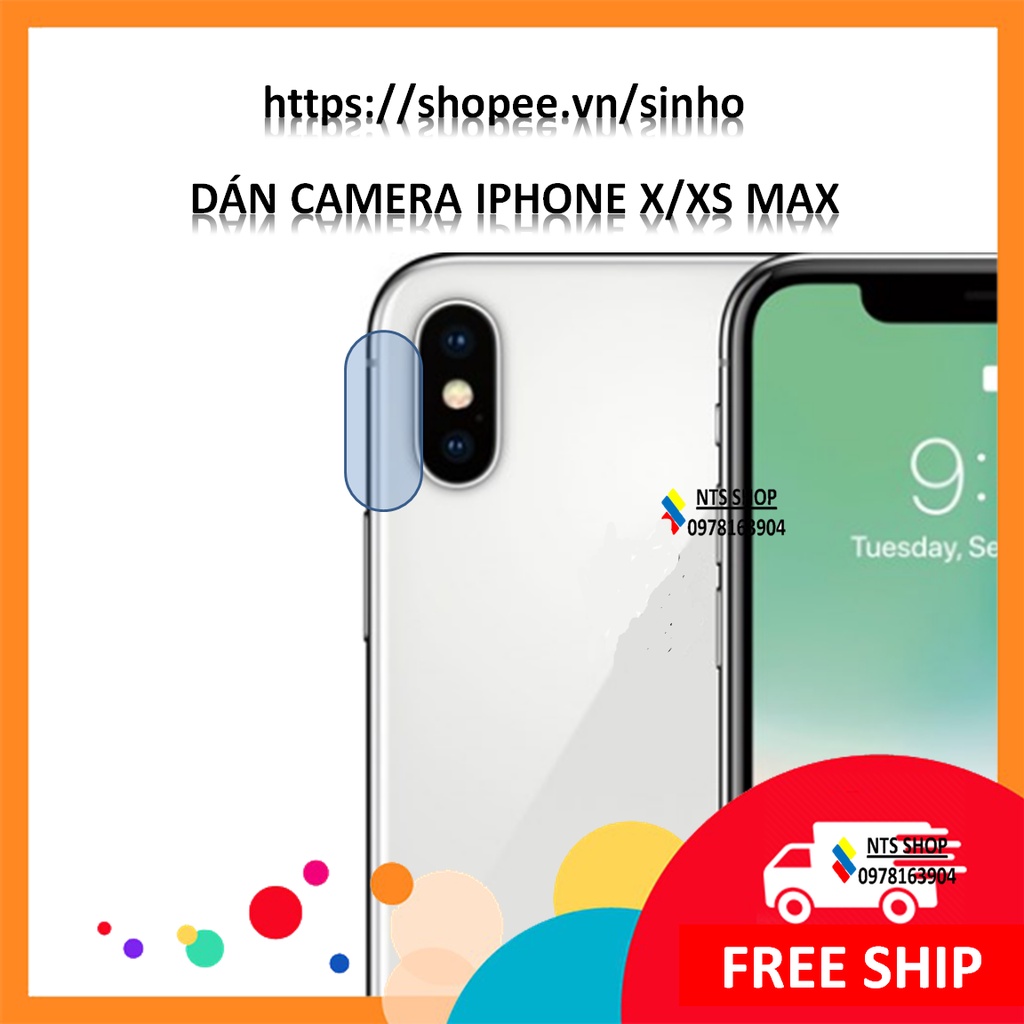 Dán cường lực dẻo bảo vệ camera Apple Iphone X / XS MAX