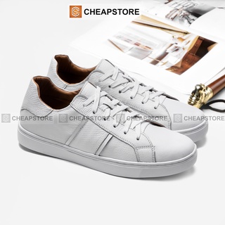 Giày da thể thao trắng CHEAPSTORE CS453 Trắng - Giày tây tăng chiều cao (bảo hành 24 tháng)