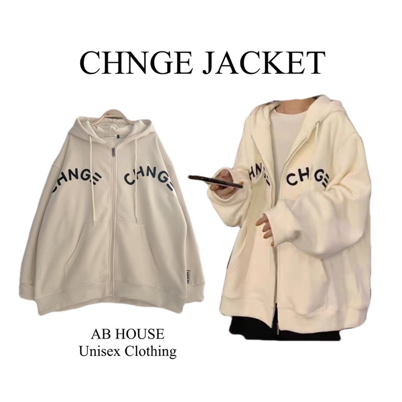 Áo Khoác Nỉ Bông CHNGE Nam Nữ Unisex (Ảnh Thật/Có Sẵn)