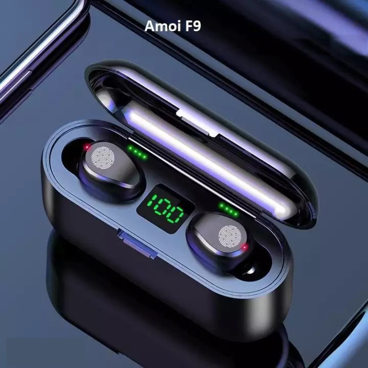 Tai nghe Bluetooth AMOI F9 TWS 5.0 không dây chống nước IPX5, chống ồn tích hợp sạc dự phòng 2500mAh