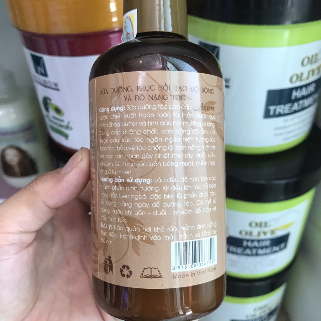Sữa dưỡng, phục hồi tạo độ bóng mượt cho tóc Azona 250ml