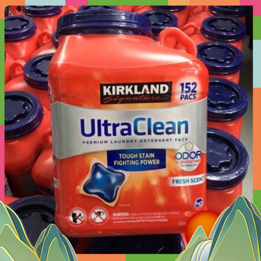 Viên giặt Kirkland Signature Ultra Clean thùng 3,6 kg có 152 viên