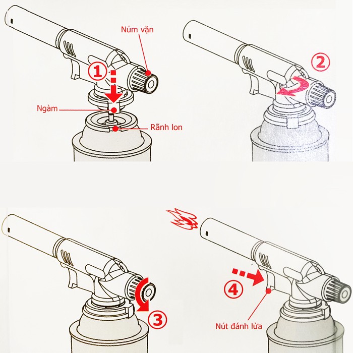 Đèn khò gas Namilux NA-192 bền bỉ, an toàn