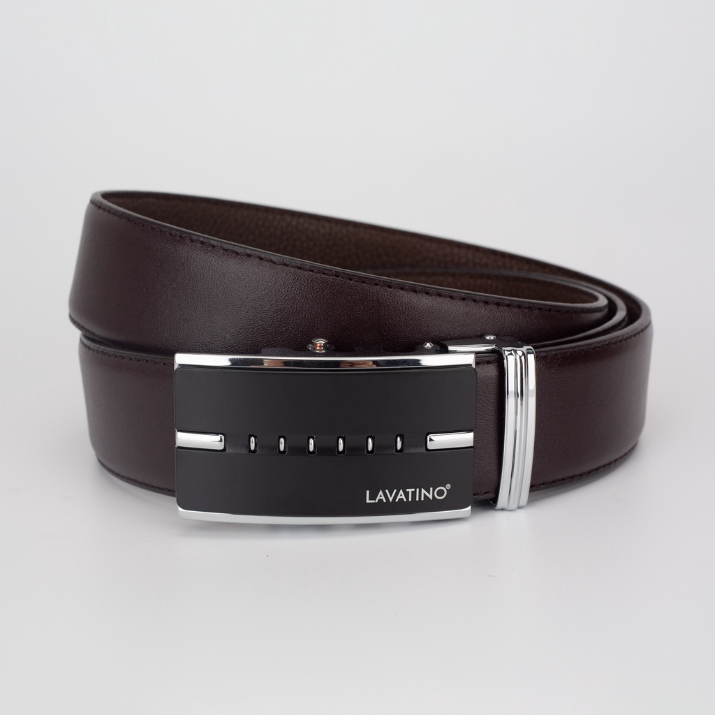 Thắt Lưng Nam Da Bò Thật Cao Cấp Hàng Hiệu Lavatino Khoá Tự Động Thiết Kế Sang Trọng TINO 08