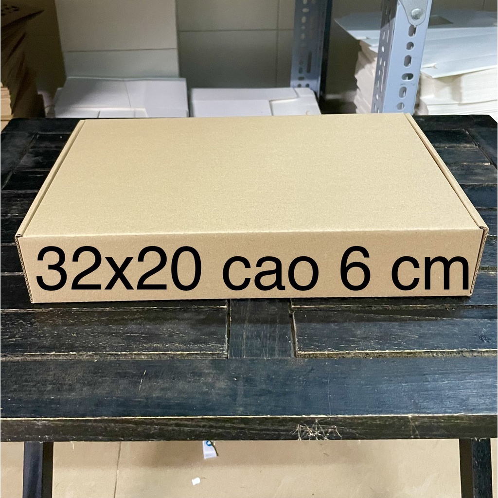 Hộp carton nắp gài 32x20x6cm combo 50 hộp