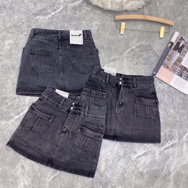 Chân váy bò 2 túi hộp có quần trong | BigBuy360 - bigbuy360.vn