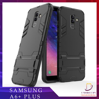 Ốp lưng Samsung A6+ / A6 Plus IRON MAN Nhựa PC cứng viền dẻo chống sốc bảo vệ camera