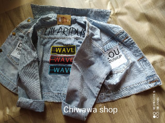[Sỉ] Áo khoác jean nữ form lững dưới 58Kg Wave-Original-Rock hàng shop