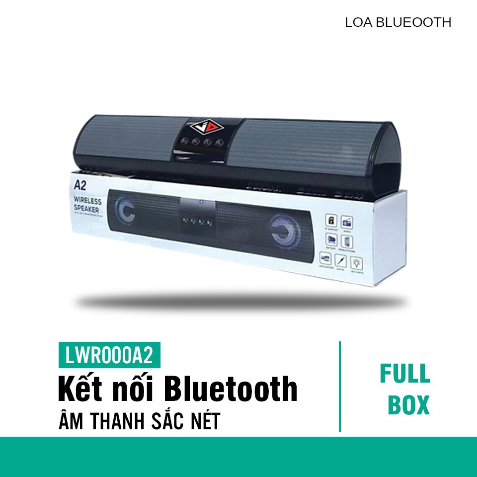 [Mẫu Mới] Loa Bluetooth LWR000A2 Speaker A2 Dáng Dài 2 Loa Cực Đỉnh, Kểu Dáng Sang Trọng Hỗ Trợ Thẻ Nhớ, Đài FM, Sạc Usb