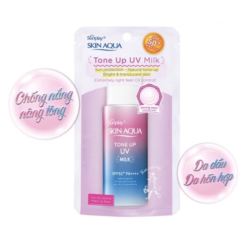 Sữa chống nắng hiệu chỉnh sắc da Sunplay Skin Aqua Tone Up UV Milk SPF50+ PA++++ 50g