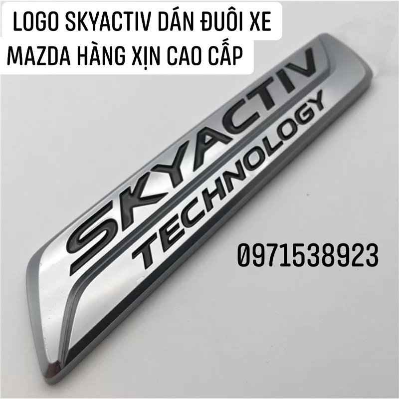 Logo SKYACTIV LUXURY dán đuôi xe mazda hàng xịn cao cấp
