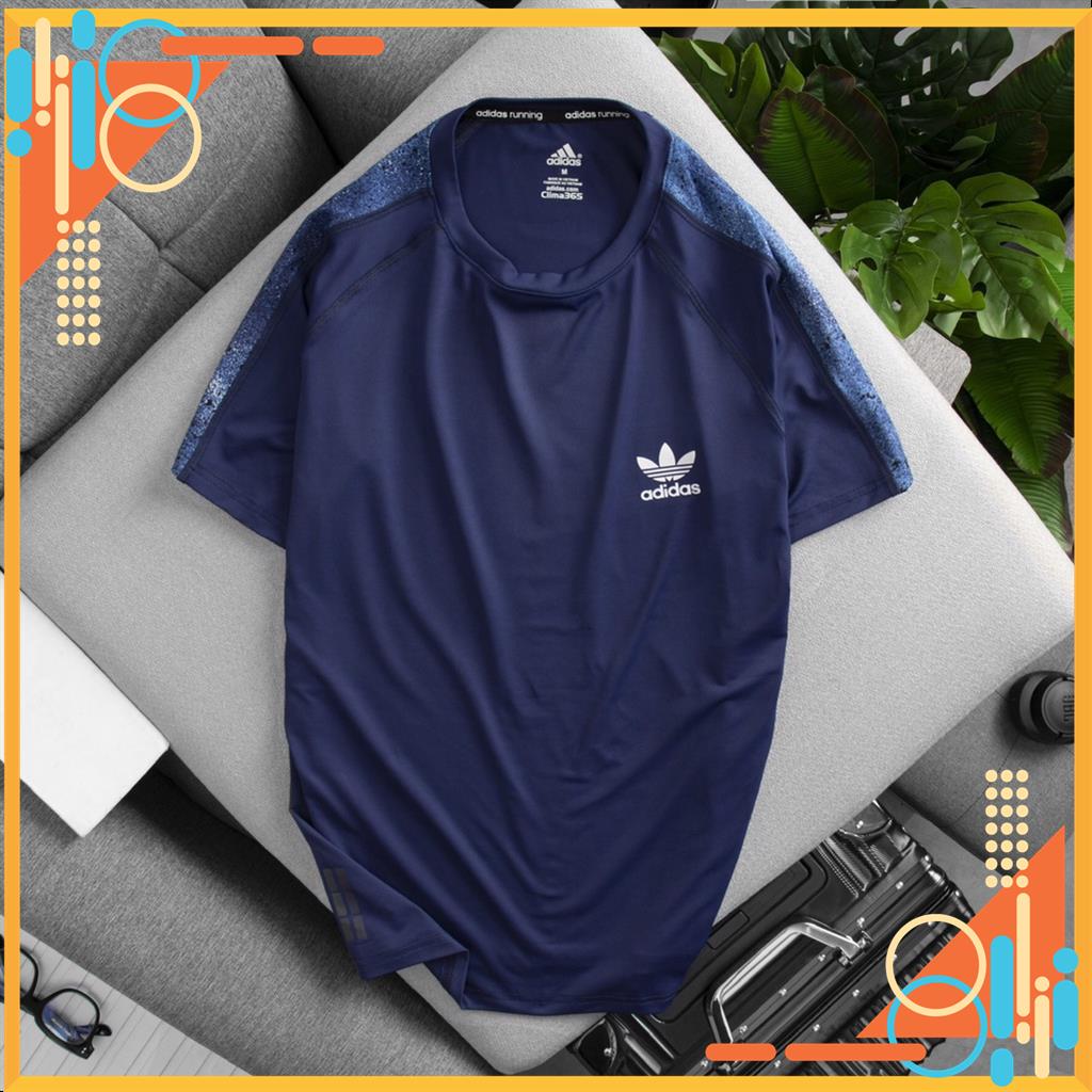 Áo thể thao nam ADIDAS phối vai, áo tập gym cao cấp, co dãn tốt, form ôm body, siêu thấm hút mồ hôi MSP91163
