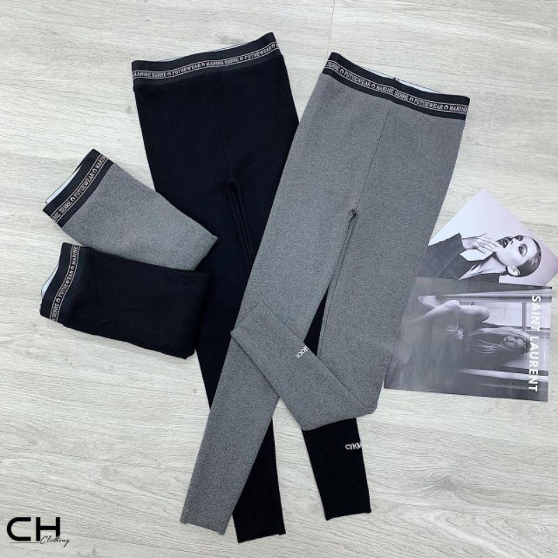 Quần legging tăm cạp chữ hàng QC