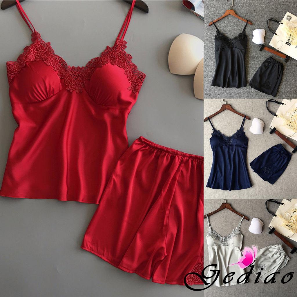 FREESHIP ĐƠN 99K_ Đồ ngủ bằng lụa satin phối ren phong cách quyến rũ dành cho nữ | BigBuy360 - bigbuy360.vn