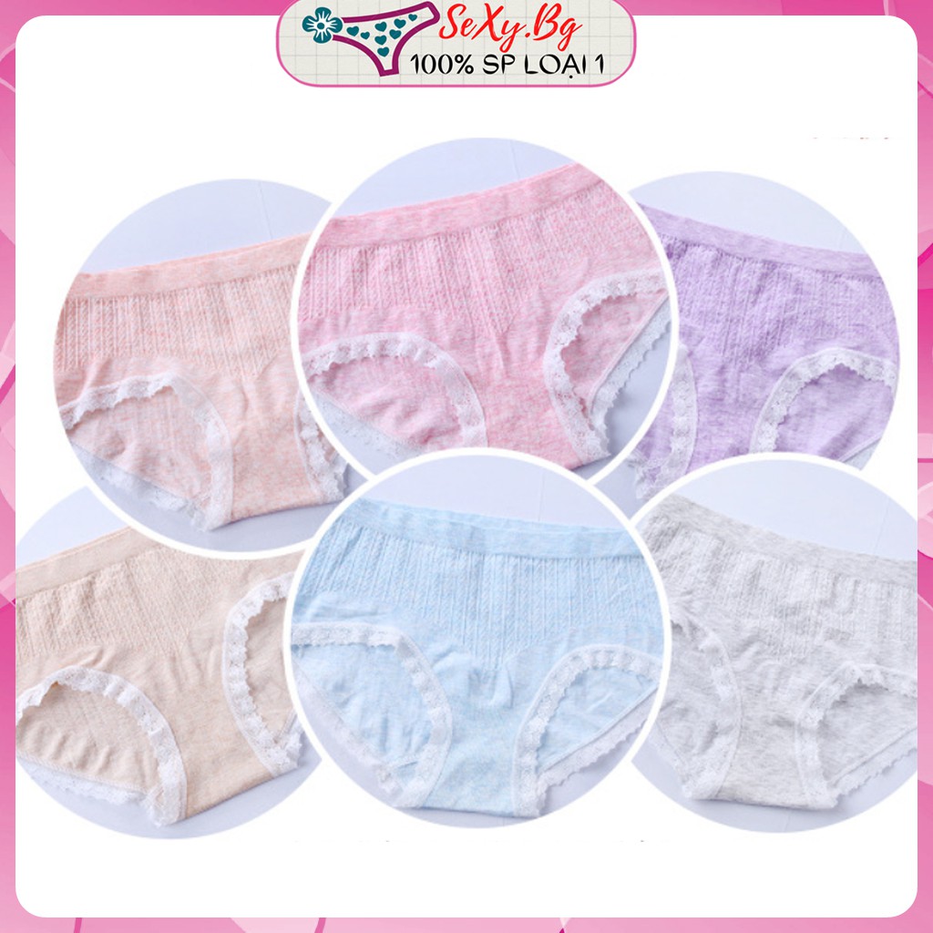 Quần lót nữ cotton CAO CẤP kháng khuẩn FREESIZE dưới 57kg Sexy.bg