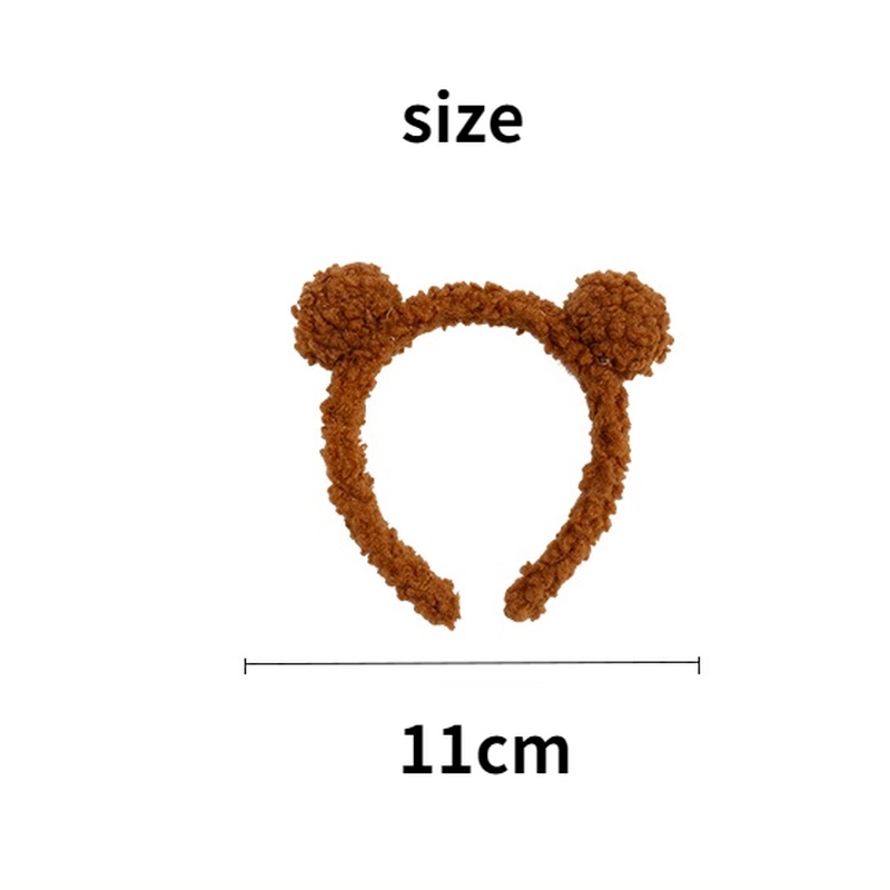 Băng đô vải nhung hình tai gấu phong cách Hàn Quốc