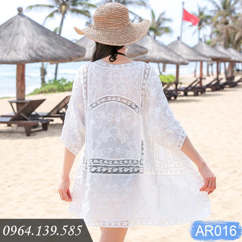 [ẢNH THẬT KHÁCH] - Áo ren kimono đi biển, áo lưới choàng ngoài cao cấp, dáng dài, chất ren dày dặn, mềm mại