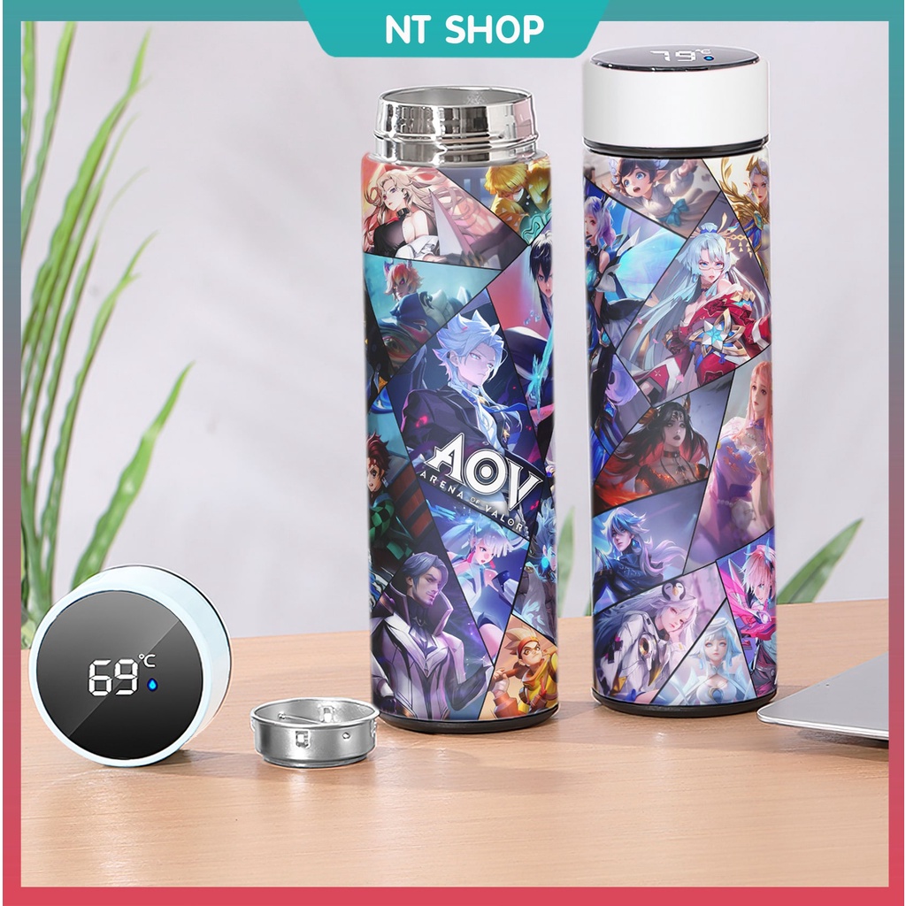 Bình Giữ Nhiệt Liên Quân Mobile Lõi INOX (có đèn báo nhiệt độ)