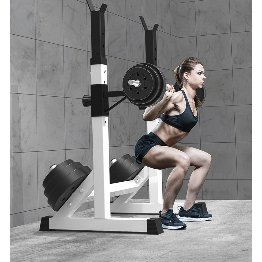 Giá ngồi xổm đa chức năng Giá đỡ tạ gia đình Giá đỡ Squat Giá để thiết bị tập thể dục trên giường tập tạ