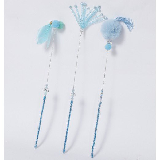 Cần câu mèo có lông vũ cao cấp - set 3 chiếc