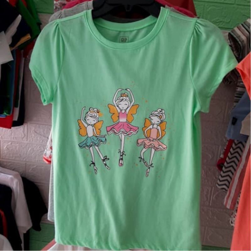 Áo Thun Gap Bé Gái 100% Cotton Xuất Dư.