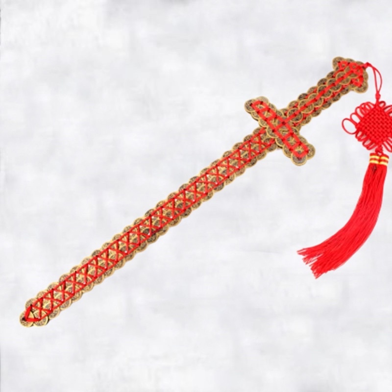 Kiếm đồng phong thuỷ thất tinh kim tiền dài 60cm