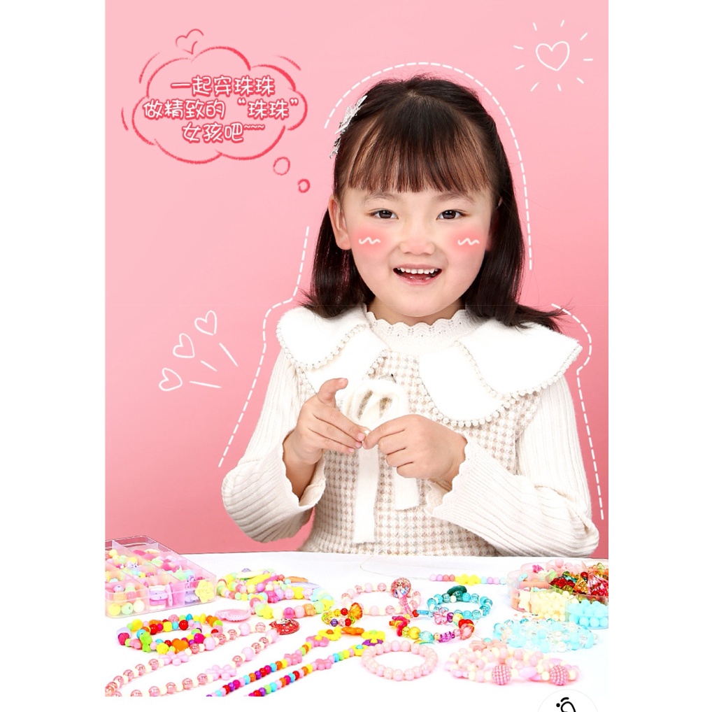 Bộ Dụng Cụ Làm Đồ Thủ Công Đính Hạt Xinh Xắn Cho Bé Và Mẹ |Đồ Chơi Hạt Nhựa Hình Công Chúa Elsa Sophia Cho Bé Gái