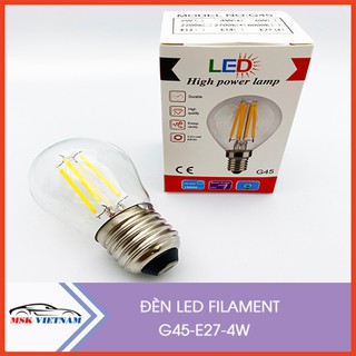 BÓNG ĐÈN LED EDISON FILAMENT E-G45-E27-4W-FILA-2700K - RẺ NHẤT SHOPEE