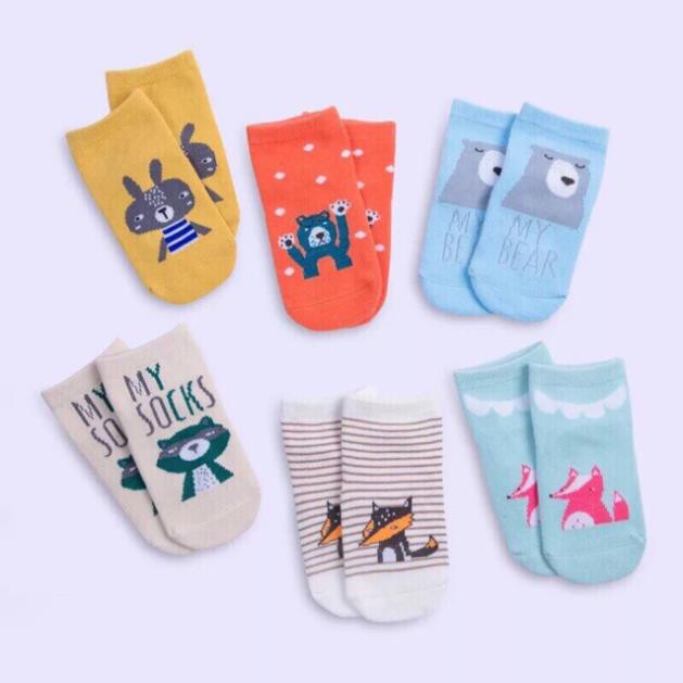 Set 6 Đôi Tất Pony Kid Chống Trượt