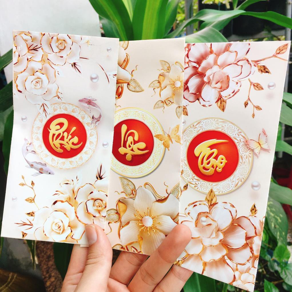 Xấp 10 Cái Bao Lì Xì 𝐏𝐡𝐮́𝐜 𝐋𝐨̣̂𝐜 𝐓𝐡𝐨̣💖Bao Lì Xì Tết💖 Các Mẫu Bao Lì Xì Phúc Lộc Thọ Ý Nghĩa