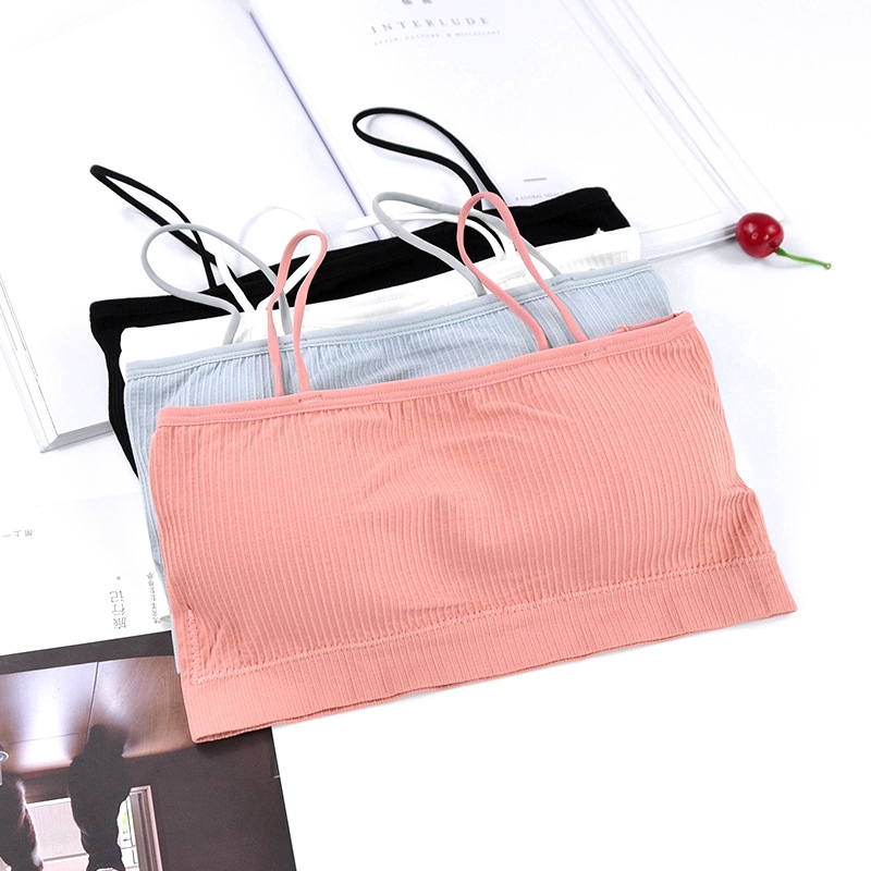 Áo lót hai dây bằng cotton spandex co giãn có 4 màu khác nhau cho nữ | BigBuy360 - bigbuy360.vn