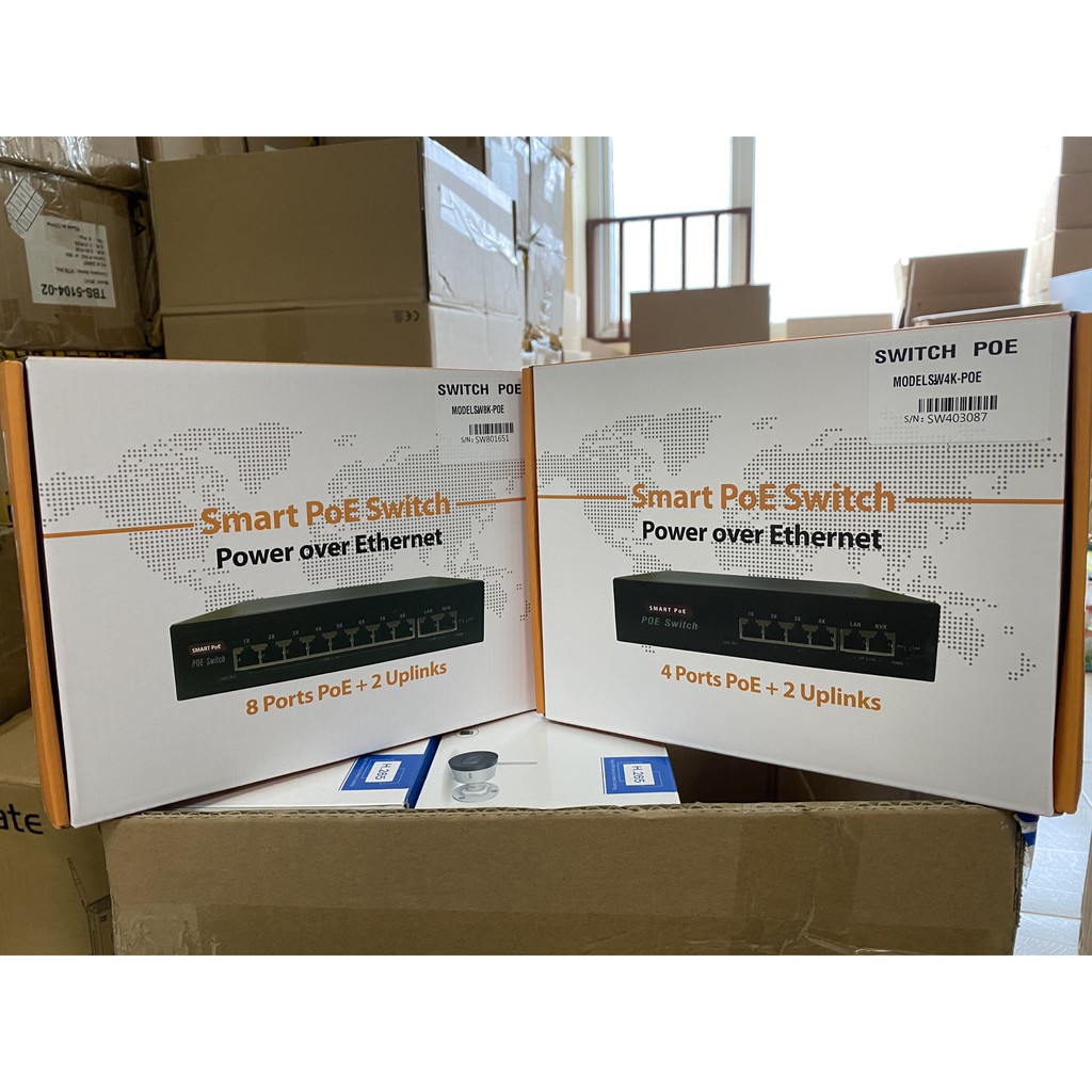 Bộ Chia Mạng Smart PoE Switch (8 & 4 Port PoE ) + 2 Ports Uplink - [ANPC]