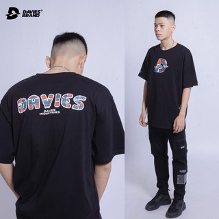 Áo thun local brand Davies màu đen ngắn tay - áo thun rộng Astro