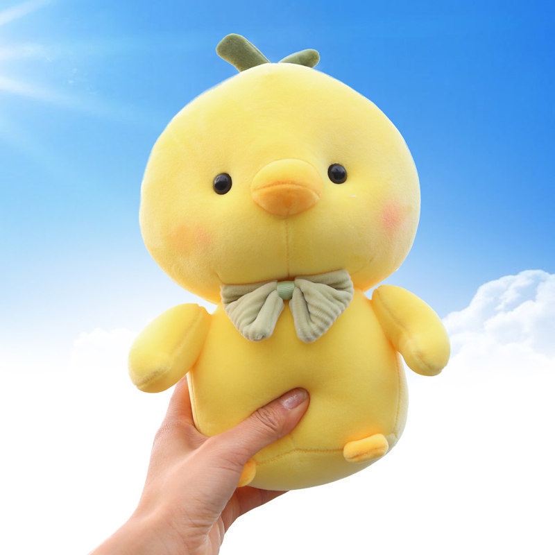 Gấu bông gà vàng cao cấp - Gà vàng thắt nơ nhồi bông kích cỡ 25cm