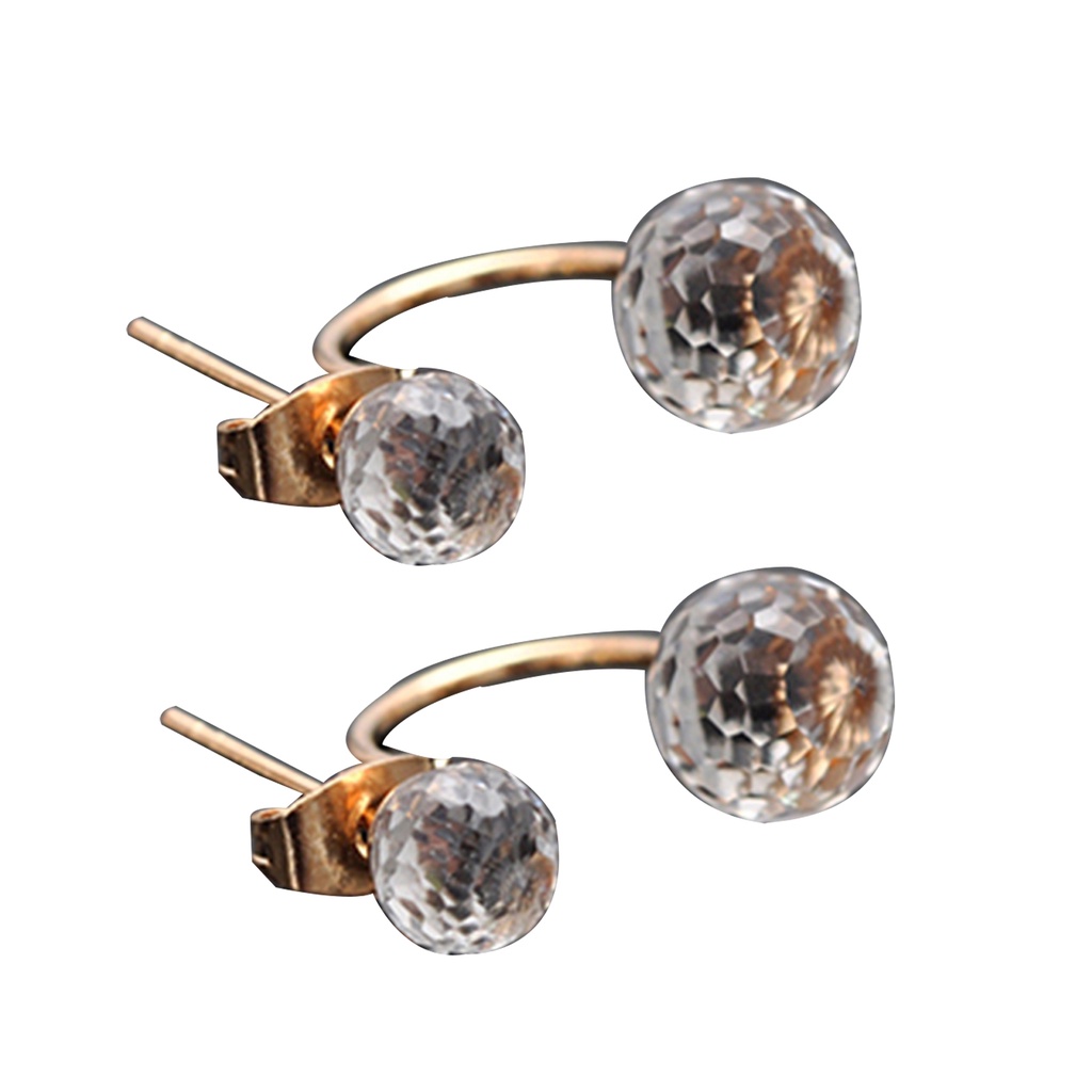 Đôi khuyên tai đính ngọc lớn nhỏ thời trang cho nữ