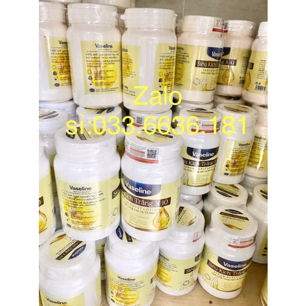 Kem siêu kích trắng x10 vaseline Thái Lan ngày và đêm hủ 250g