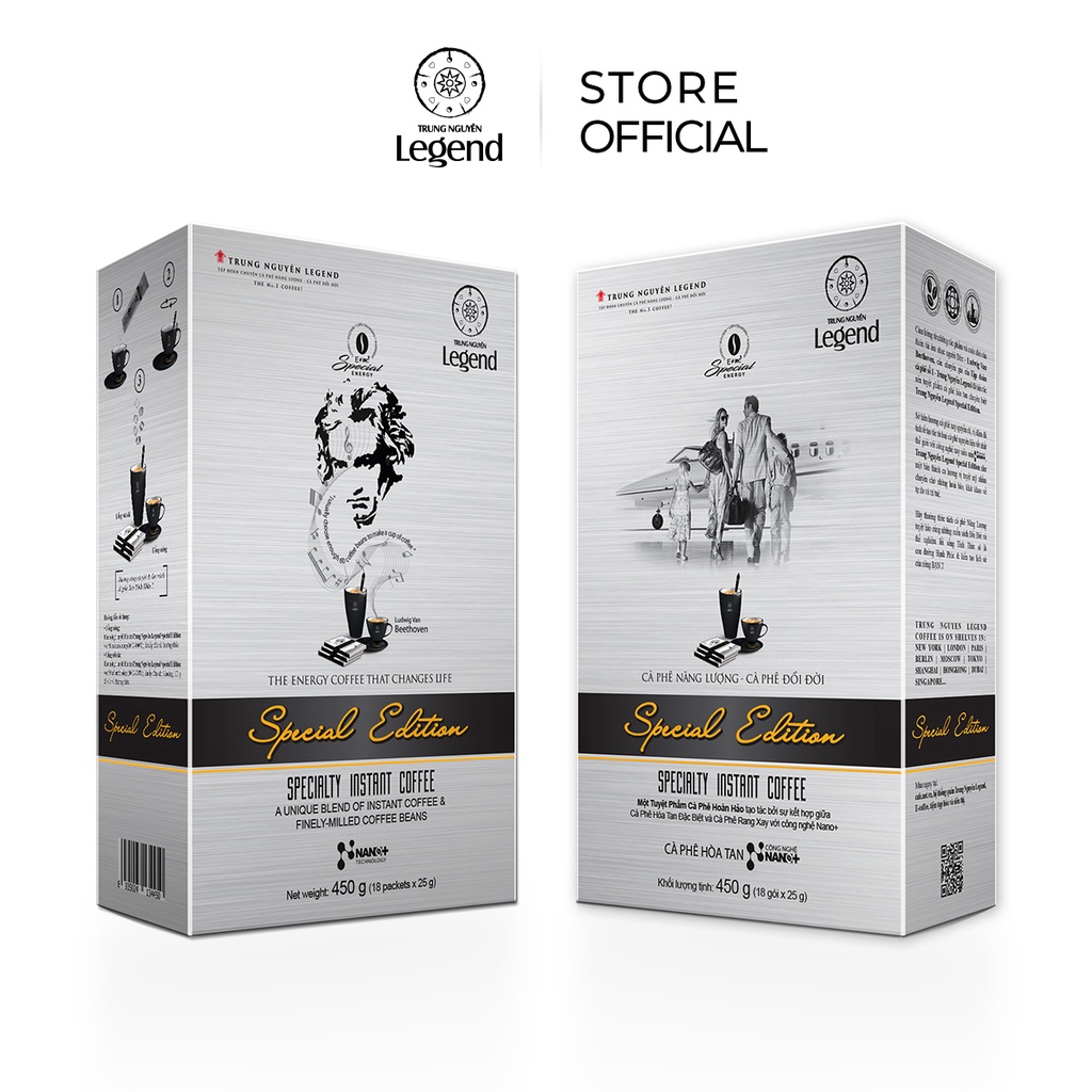 [Trung Nguyên E-Coffee] Combo 2 Cà Phê Hòa Tan Special Edition - Hộp 18 gói - Trung Nguyên Legend - Hòa Tan sữa