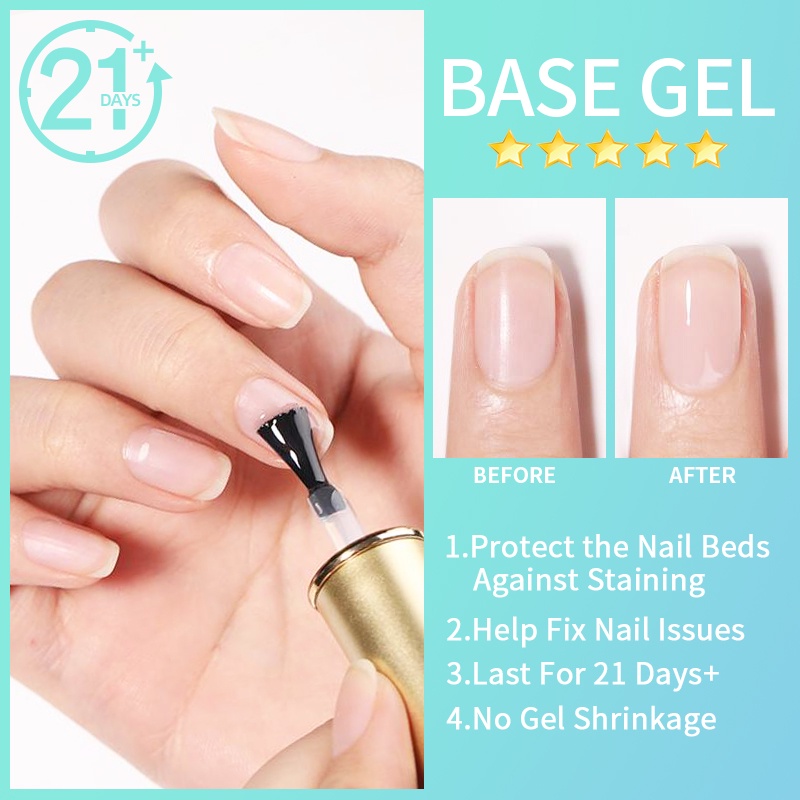 Gel sơn móng tay BORN PRETTY trong suốt 7ml 8 trong 1