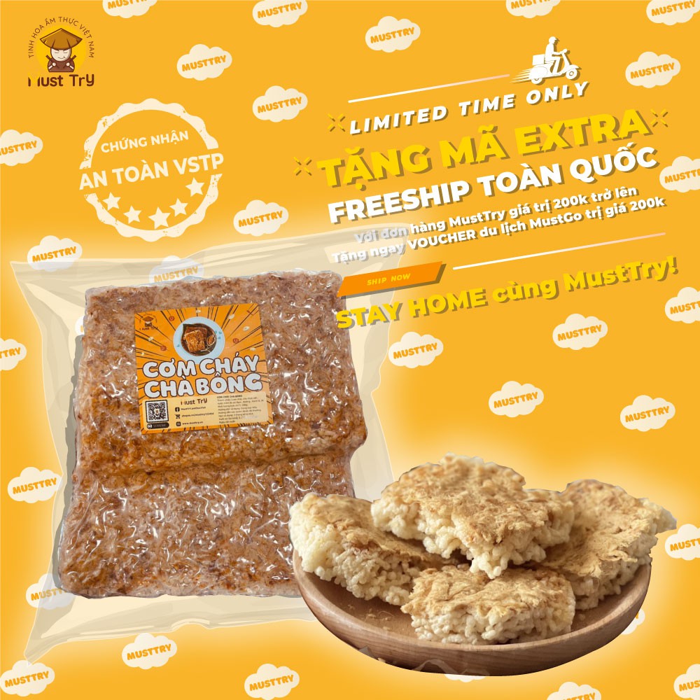 Cơm Cháy Chà Bông Sài Gòn 500g/gói- Must TrY Tinh Hoa Ẩm Thực Việt