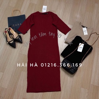Váy len body tay lỡ